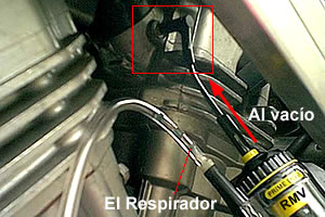 foto: conexión al vacío Honda Bros